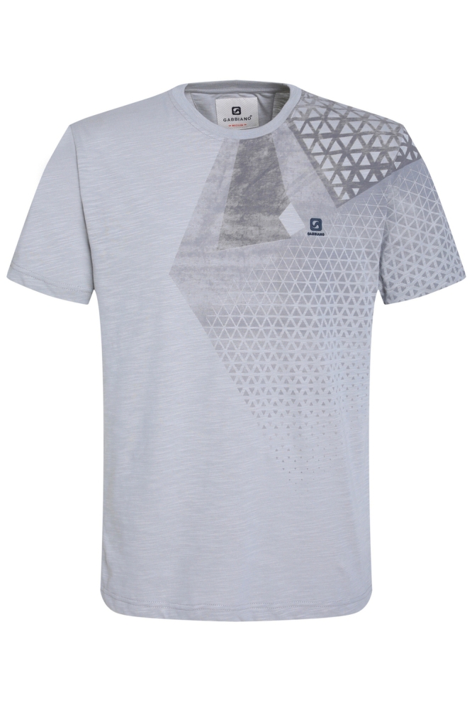 KATOENEN PRINT T SHIRT 155517 605 grey melange